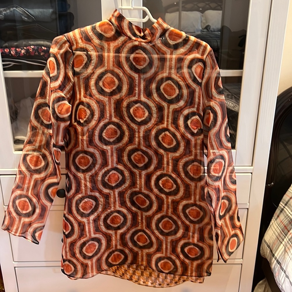 Zara printed Organza dress